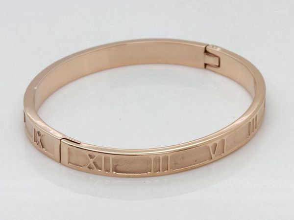 

wlb0574 3 colors stainless steel women roman numerals bangles w classic fashion bracelet, latest fashion trendy present1, Black
