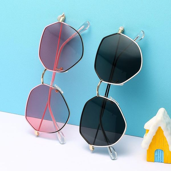 

sunglasses fashion kids polarized girls gradient eyeglasses boys alloy frame glasses children shades uv400 accessories, Blue