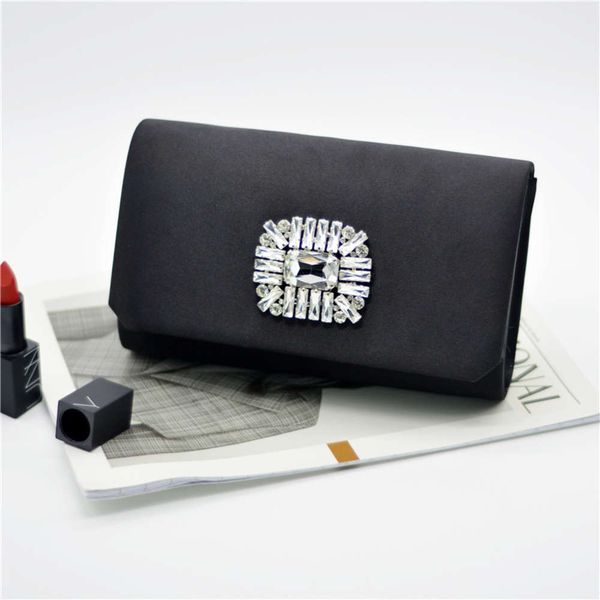 

luxury style fashion simple rhinestone banquet shoulder wedding celebrity small fragrance hand cross bag