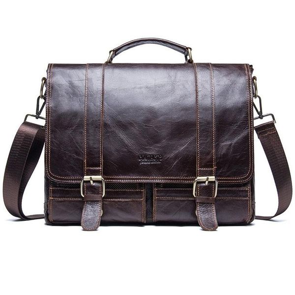 

men's briefcase genuine leather business handbag lapcasual large shoulder bag vintage messenger bags luxury bolsas