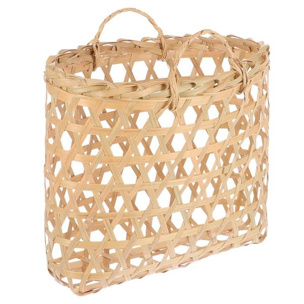 

storage baskets 1pc bamboo woven basket natural handheld picnic