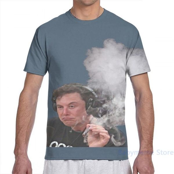 

men's t-shirts elon musk smokes men t-shirt women all over print fashion girl t shirt boy tees short sleeve tshirts, White;black