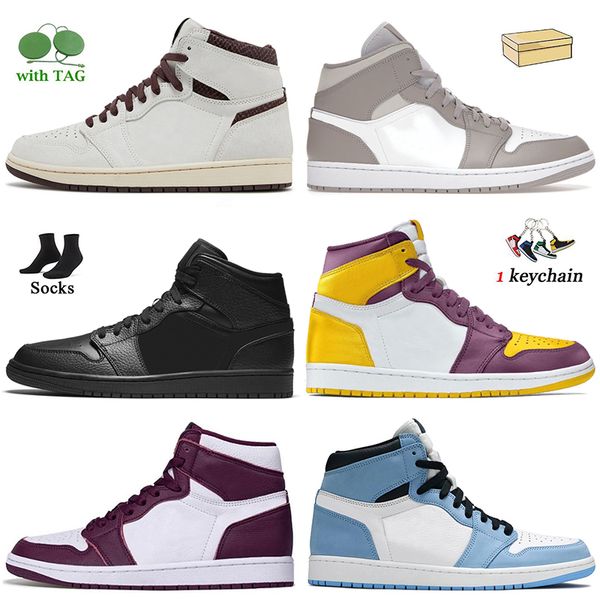 

brotherhood university blue 1s high men basketball shoes jumpman 1 women mens trainers mid linen triple black a ma maniere bordeaux fragment, White;red