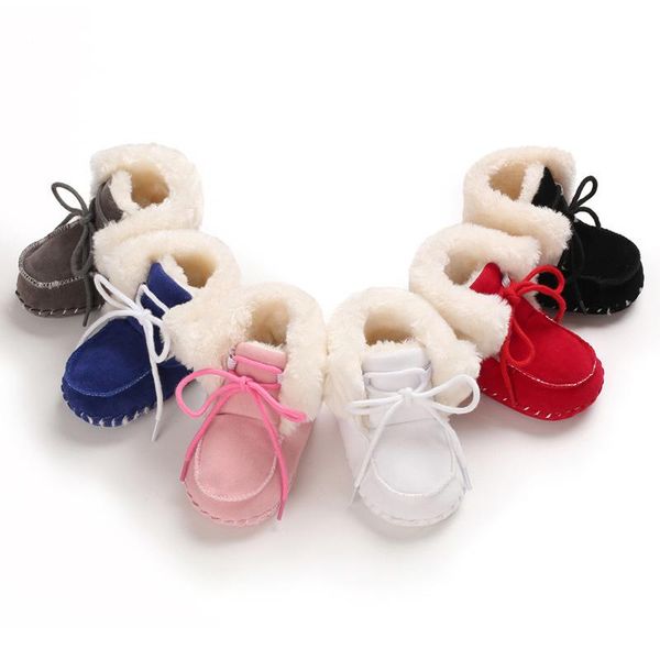 

first walkers baby wool warm boots snow winter autumn rubber-soled non-slip cotton soft sole shoes plush prewalker