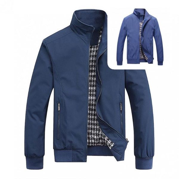 

men's jackets men stylish solid color pockets jacket streetwear loose coat stand collar for working, Black;brown