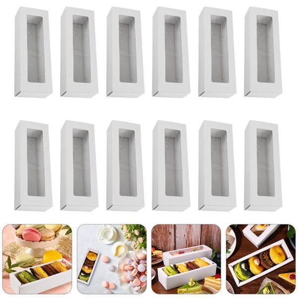 

12 pcs 1 bag folding wrapping boxes chocolate boxes portable cookie )