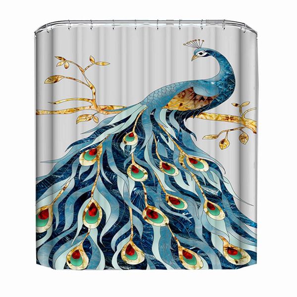 

shower curtains peacock room screen curtain bathroom waterproof toilet decoration