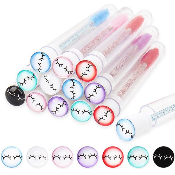 

makeup brushes reusable eyebrow brush tube disposable eyelash cute acrylic drill replaceable dust-proof