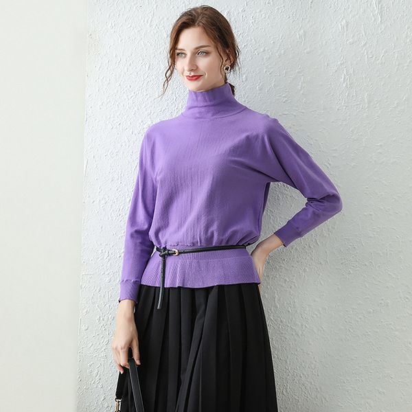 

women's knitted sweater, half turtleneck, spring high, fall, clothing, outerwear ta2269. 5jkz, White;black