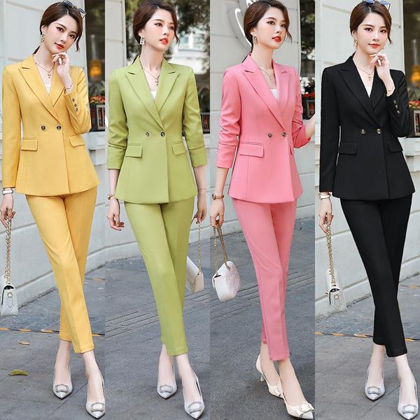 

women's tracksuits christmas 2021 work suit business interview uniform coat office, Gray