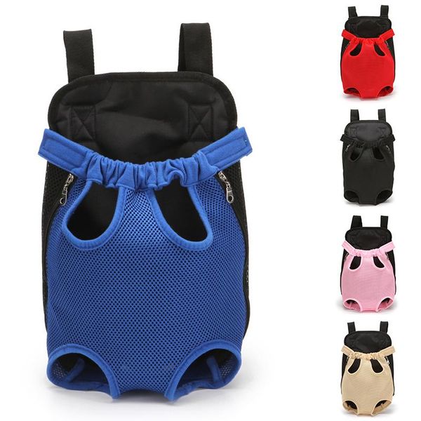 

adjustable dog backpack kangaroo breathable front puppy carrier bag pet carrying travel legs out easy-fit 6 colors car seat covers