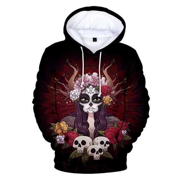 

men's hoodies & sweatshirts harajuku movie day of the dead 3d printed men/women youthful sweatshirt adult/child vogue leisure pullovers, Black