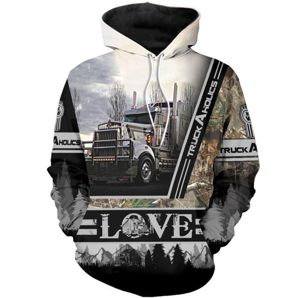 

men's hoodies & sweatshirts with long sleeves i am a trucker 3d printed comfortable sweatshirt/hoodie zipper hoodie style for fal, Black