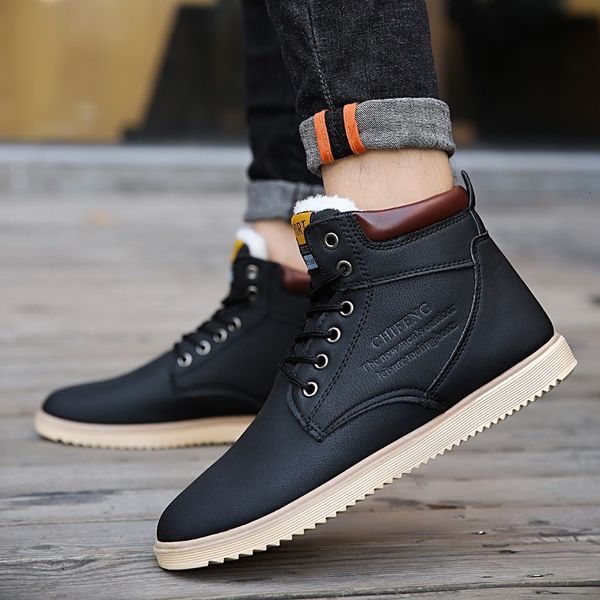 

2021 new arrival fashions plush herd men snowboots warm winter boots tudh, Black