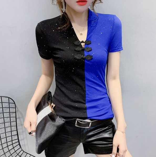 

ladies chinese women asian clothes cheongsam tshirt vintage tang qipao chinese style clothing women 10016, Red
