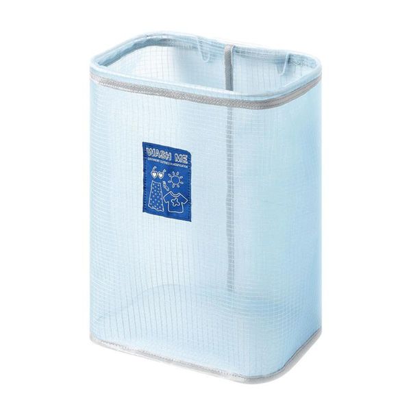 

bathroom organizer wall hanging sundries punch folding mesh laundry hamper dirty clothes storage basket home space saving