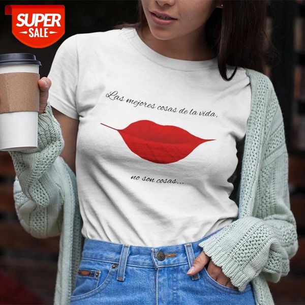 

lips t shirt red leaf women new design summer 100% cotton round collar shirt short sleeve loose tee #v38l, White