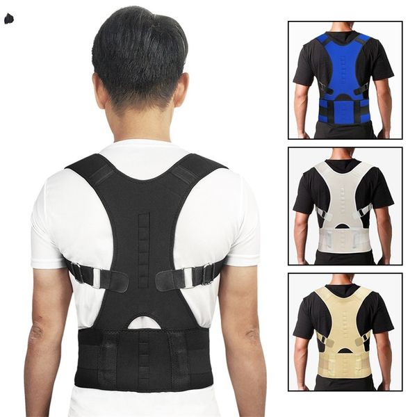 

men women posture corrector scoliosis back brace spine corset belt shoulder therapy support poor posture correction belt new 109 w2, Black;blue