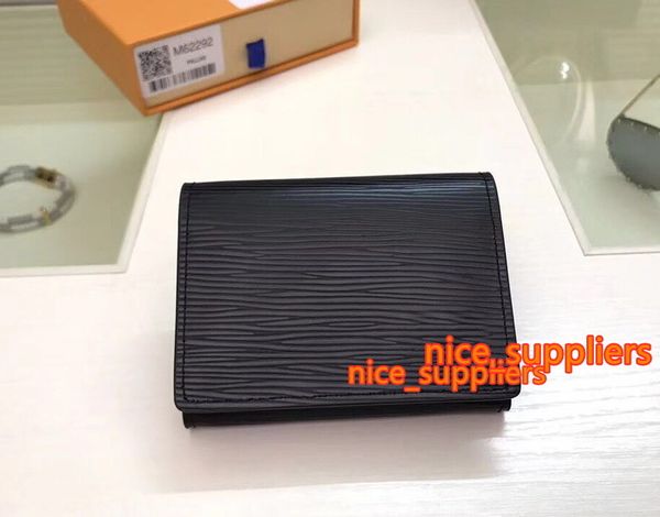 

2020 new fashion women men brand hasp coin genuine leather 265 wallets short purses with box bags ing, Red;black