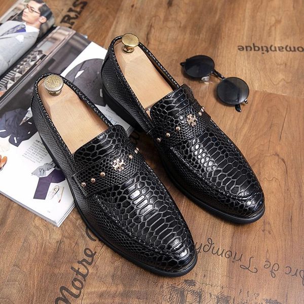 

dress shoes for wedding black men skin fashion men's casual leather moccasins summer italian sport sneakers slippers