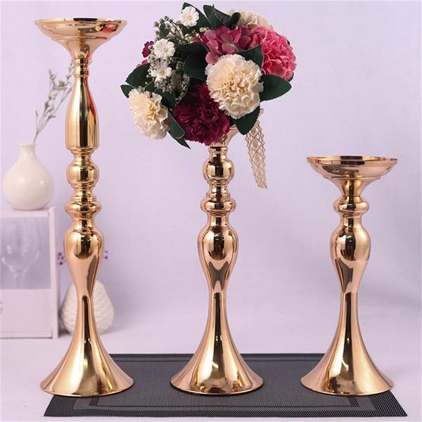 

candle holders metal flowers vase candlestick centerpieces road lead candelabra wedding porps christmas decoration