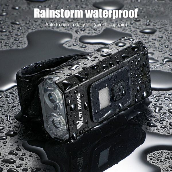 

bike lights west biking headlight 2 x t6 led usb rechargeable bicycle front headlamp safety warning rear light