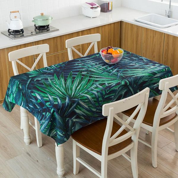 

table cloth tropical banana leaf waterproof toalha de mesa nappe decoracao para casa manteles dining cover picnic mat
