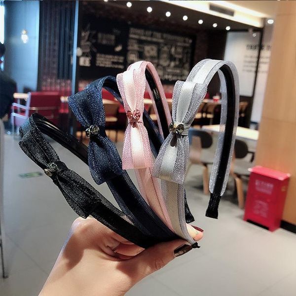 

hair clips & barrettes 1 pc cute rhinestone elegant crystal headband simple hairband for women lady bow hoop accessories headwear baby girls, Golden;silver