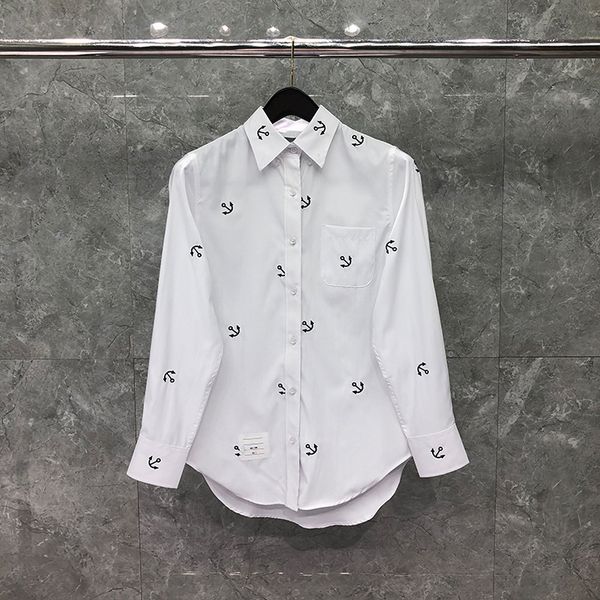 

design clothing daizhiying shirt anchor embroidery shirt women's style, White