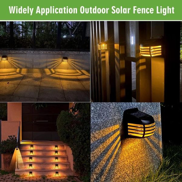 

solar lamps led outdoor waterproof wall light garden decoration fence landscape