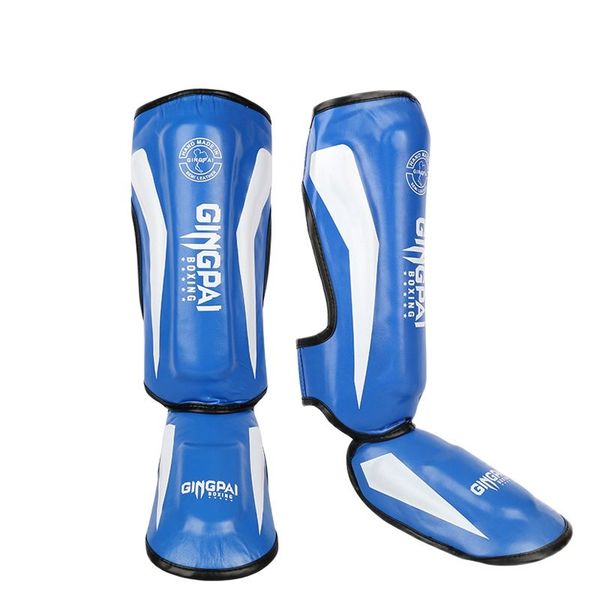 

thicker boxing shin guards pu leather protection leggings equipment martial arts muay thai leg taekwondo feet ankle protectors