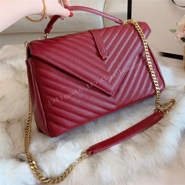 

wallets lady shoulder messenger crossbody tote wallet chain bag handbags totes clutch flap square backpack purses women luxurys designers ba, Red;black