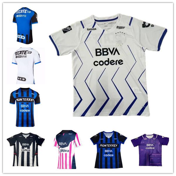 

2021 2022 cf monterrey soccer jerseys home away third funes mori 21 22 rayados 75 years anniversary kit janssen layun sanchez football shirt, Black;yellow
