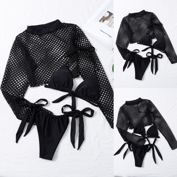 

ladies black fashion set split bikini badmode 2021 seduction female beachwear harajuku, White;black