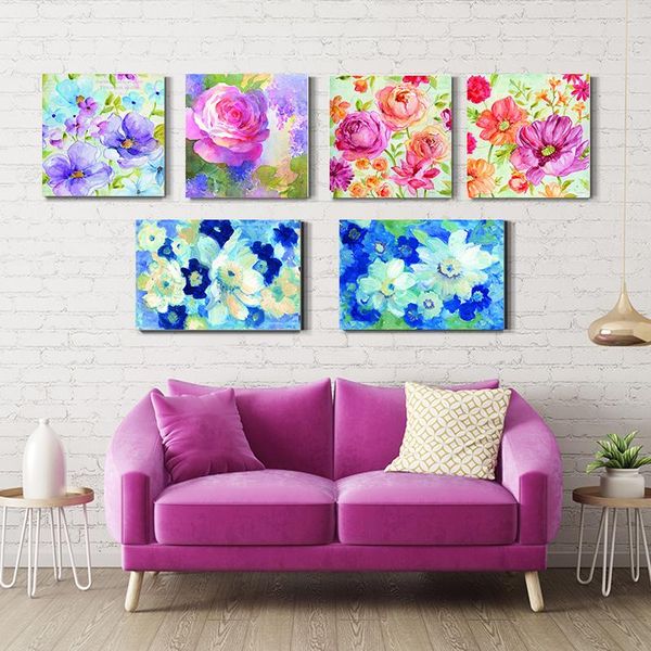

paintings modern art abstract flower canvas painting green plants post tree prints wall decoration pictures nordic style living room decor