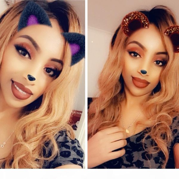 

glueless full lace wig ombre blonde color 360 lace front human hair wigs preplucked with baby hair body wave 13x6 lace front wig bleached, Black