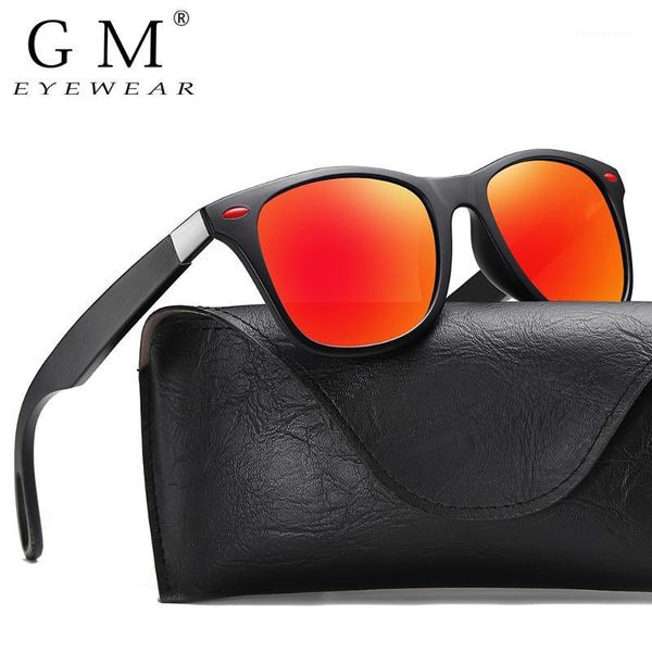

sunglasses gm brand design polarized fashion men women driver shades male vintage sun glasses spuare mirror uv400, White;black