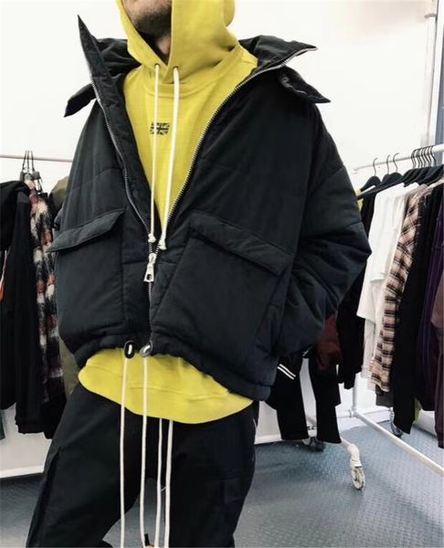 

2021 new 20ss winter represent er jacket parkas men women zipper black stand collar bread coats outerwear male clothes a08k