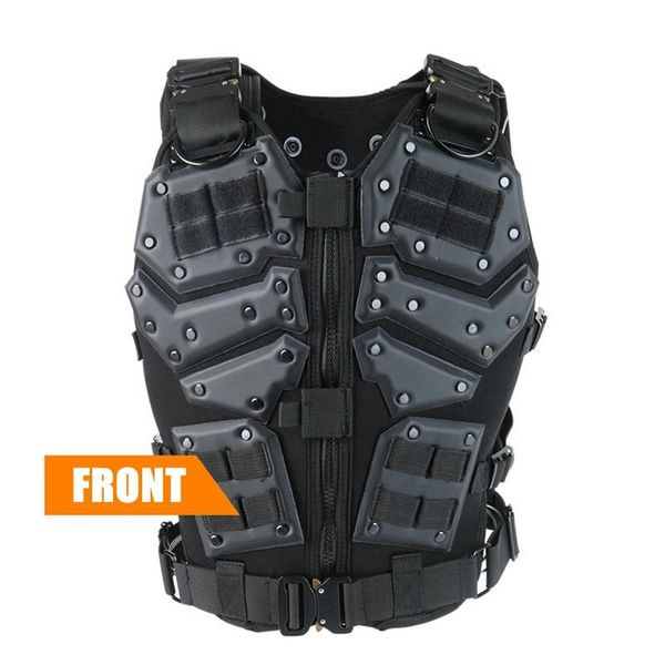 

hunting jackets tactical vest eva protection waterproof cs load carrier vest,jungle game combat and outdoor activities armor proof, Camo;black