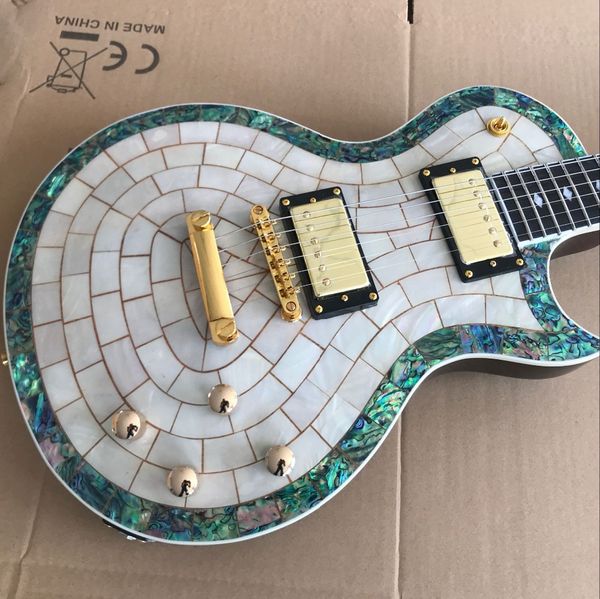 

custom shop electric guitar ebony fingerboard handwork 6 stings guitarra