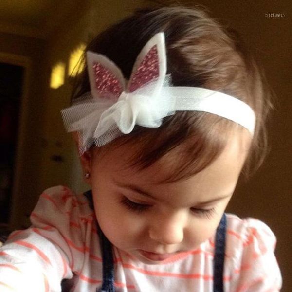 

hair accessories 10pcs/2c fashion cute glitter ears soft hairbands pom lace headbands easter headwear for girls1, Slivery;white