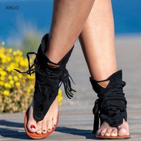 

sandals black large 2021 comfortable flat bottomed hollow toes cool