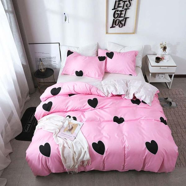 

bedding sets svetanya pink duvet cover +pillowcase set us eu au single full  king size linens