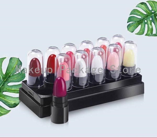 

10/30/50pcs 12pcs/box diy small sample empty lipstick tube lip container set 9.3mm aluminum mold 9.3mm cosmetics refillable