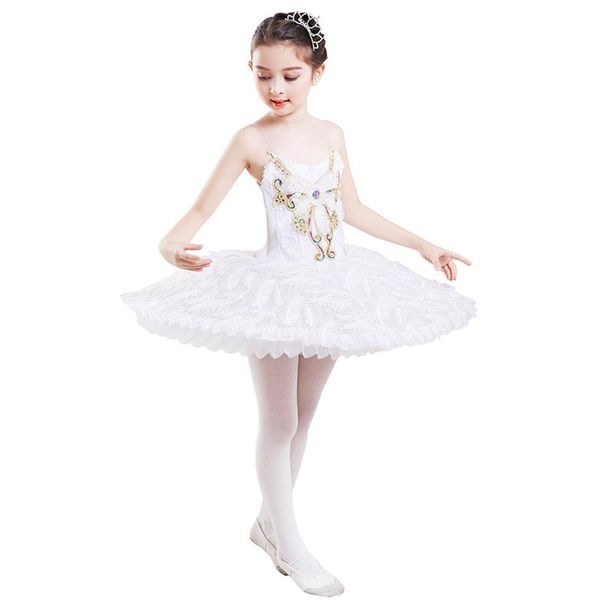 

2021 new professional ballet pattern white feather princesstutu dress dance pattern with girl lens performance clothes, Black;red