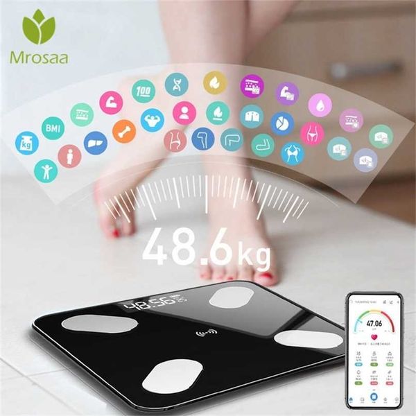 

body fat scale bmi smart electronic s bluetooth-compatible digital bathroom weight balance composition analyzer 211130