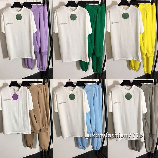 

women's two piece pants conjunto de 3 peÃ§as com estampa letras, moda luxo, alta qualida, trÃªs roupas para mulheres, manga curta, jaquet, White