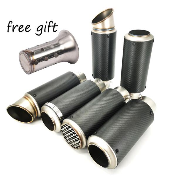 

motorcycle exhaust pipe sc racing project carbon fiber escape moto muffler system for pit bike cafe racer z750 mt09 er6n pcx 125