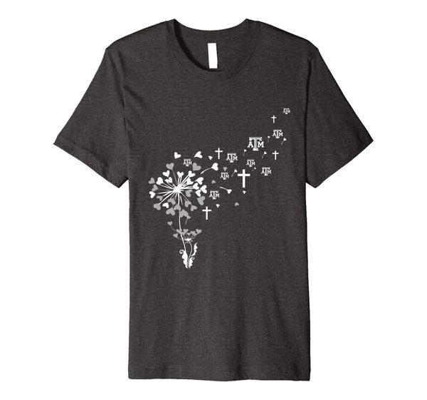 

texas am aggies dandelion - logo and cross shape premium t-shirt, White;black