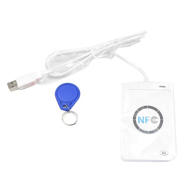 

acr122u usb 13.56mhz nfc card reader writer copier duplicator clone software +5pcs uid key+5pcs uid cards